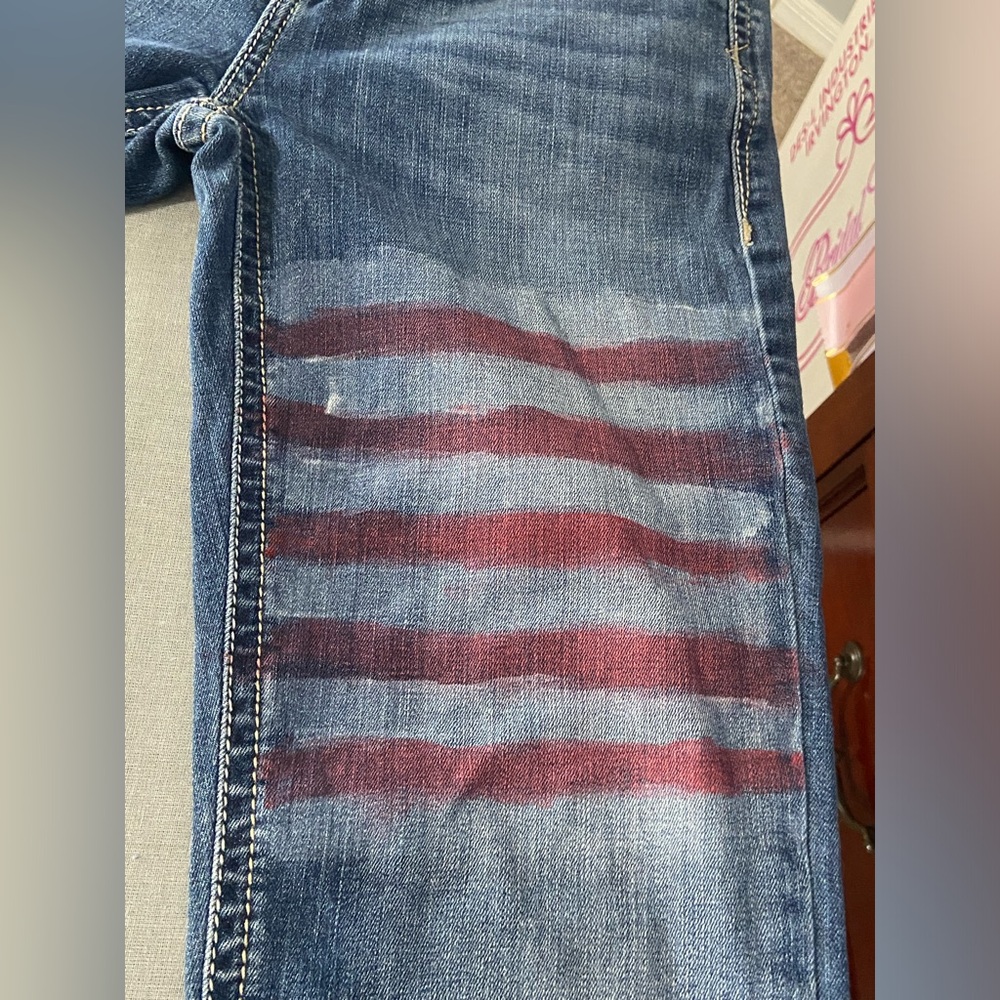 Ariat Real Denim Jeans American Flag girls size 16 - Picture 5 of 11